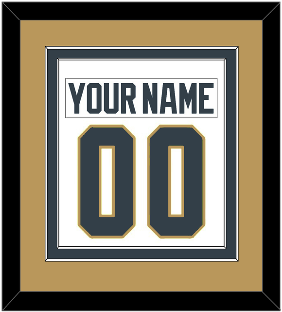 Vegas Nameplate & Number (Back) Combined - Road White - Double Mat 4