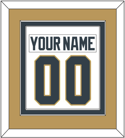 Vegas Nameplate & Number (Back) Combined - Road White - Signature Tier 4