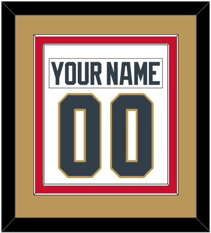 Vegas Nameplate & Number (Back) Combined - Road White - Signature Tier 5