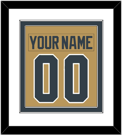 Vegas Nameplate & Number (Back) Combined - Alternate Gold - Signature Tier 1