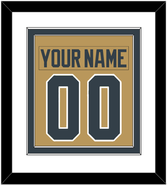 Vegas Nameplate & Number (Back) Combined - Alternate Gold - Double Mat 1