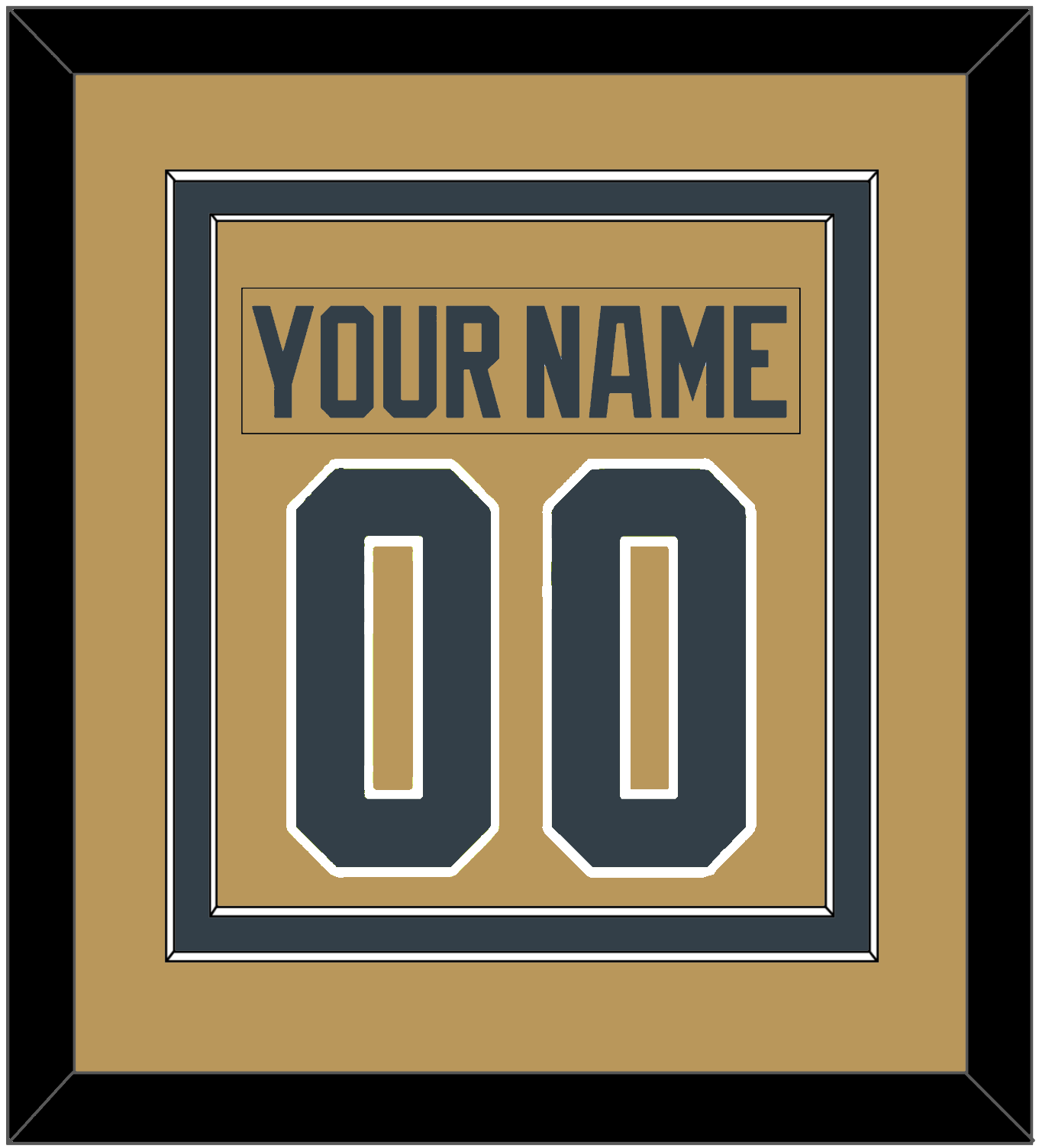 Vegas Nameplate & Number (Back) Combined - Alternate Gold - Signature Tier 2