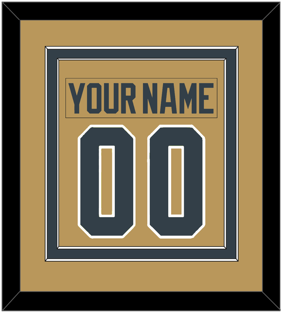 Vegas Nameplate & Number (Back) Combined - Alternate Gold - Double Mat 2