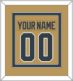 Vegas Nameplate & Number (Back) Combined - Alternate Gold - Double Mat 2
