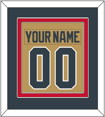 Vegas Nameplate & Number (Back) Combined - Alternate Gold - Signature Tier 3