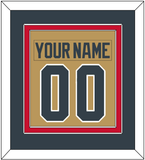 Vegas Nameplate & Number (Back) Combined - Alternate Gold - Double Mat 3