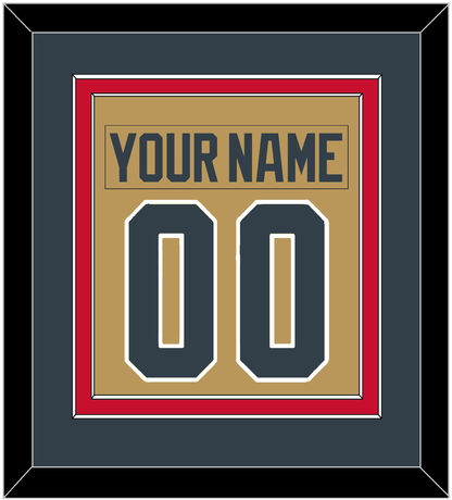 Vegas Nameplate & Number (Back) Combined - Alternate Gold - Signature Tier 3