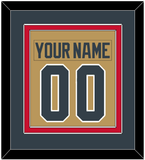 Vegas Nameplate & Number (Back) Combined - Alternate Gold - Double Mat 3