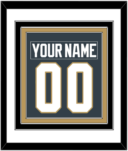 Vegas Nameplate & Number (Back) Combined - Home Steel Gray - Premier Tier 2