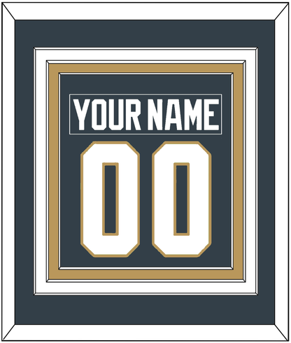 Vegas Nameplate & Number (Back) Combined - Home Steel Gray - Premier Tier 3