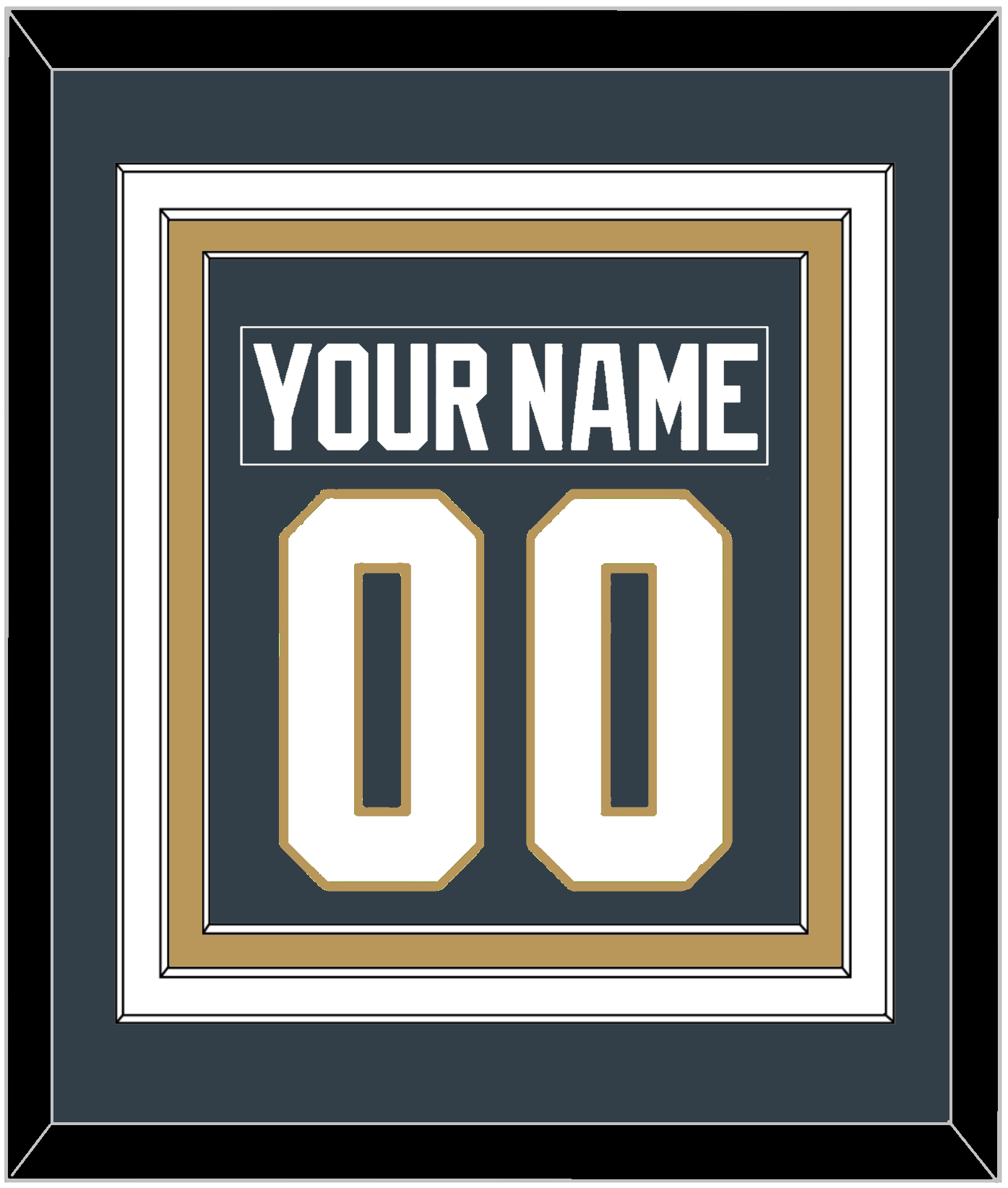 Vegas Nameplate & Number (Back) Combined - Home Steel Gray - Premier Tier 3