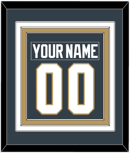 Vegas Nameplate & Number (Back) Combined - Home Steel Gray - Premier Tier 3
