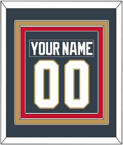Vegas Nameplate & Number (Back) Combined - Home Steel Gray - Premier Tier 4