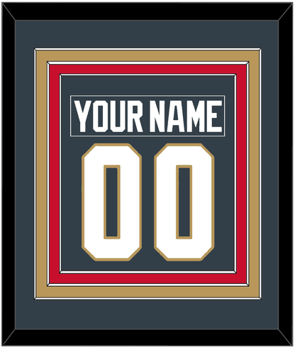 Vegas Nameplate & Number (Back) Combined - Home Steel Gray - Premier Tier 4