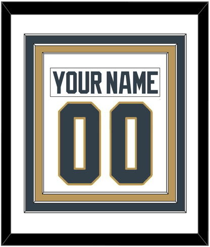 Vegas Nameplate & Number (Back) Combined - Road White - Premier Tier 1