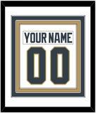 Vegas Nameplate & Number (Back) Combined - Road White - Triple Mat 1