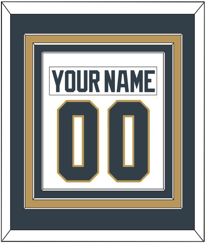 Vegas Nameplate & Number (Back) Combined - Road White - Premier Tier 2