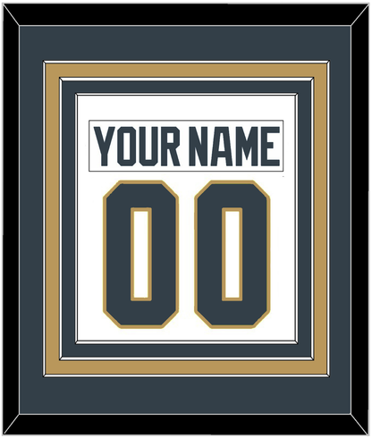 Vegas Nameplate & Number (Back) Combined - Road White - Premier Tier 2