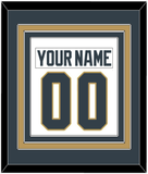 Vegas Nameplate & Number (Back) Combined - Road White - Triple Mat 2