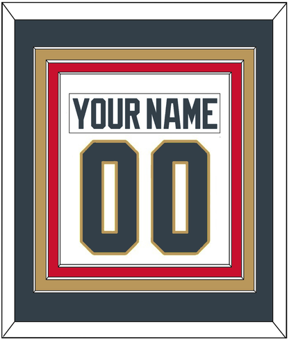 Vegas Nameplate & Number (Back) Combined - Road White - Premier Tier 3