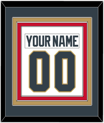 Vegas Nameplate & Number (Back) Combined - Road White - Premier Tier 3