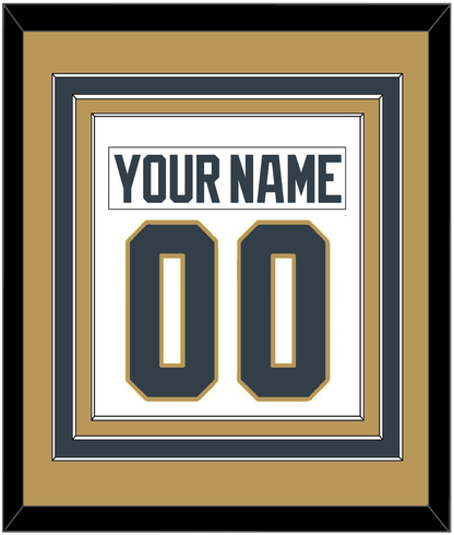 Vegas Nameplate & Number (Back) Combined - Road White - Premier Tier 4