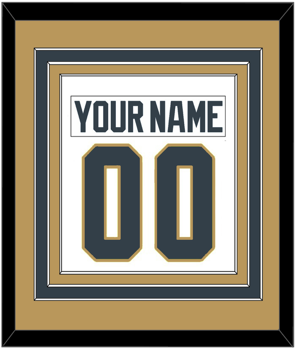 Vegas Nameplate & Number (Back) Combined - Road White - Triple Mat 4