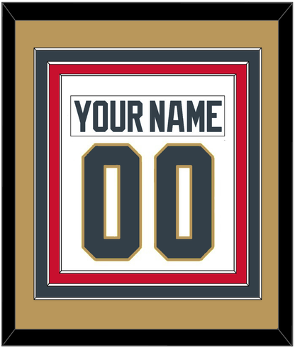 Vegas Nameplate & Number (Back) Combined - Road White - Premier Tier 5