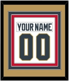 Vegas Nameplate & Number (Back) Combined - Road White - Triple Mat 5
