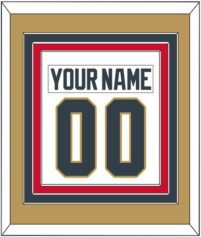 Vegas Nameplate & Number (Back) Combined - Road White - Premier Tier 5
