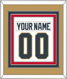 Vegas Nameplate & Number (Back) Combined - Road White - Triple Mat 5
