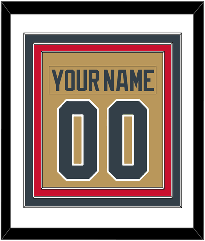 Vegas Nameplate & Number (Back) Combined - Alternate Gold - Premier Tier 2