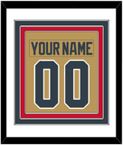 Vegas Nameplate & Number (Back) Combined - Alternate Gold - Triple Mat 2