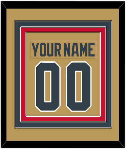 Vegas Nameplate & Number (Back) Combined - Alternate Gold - Premier Tier 3