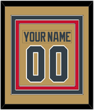 Vegas Nameplate & Number (Back) Combined - Alternate Gold - Triple Mat 3