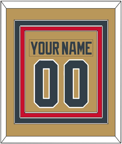 Vegas Nameplate & Number (Back) Combined - Alternate Gold - Premier Tier 3