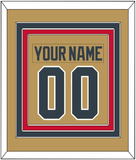 Vegas Nameplate & Number (Back) Combined - Alternate Gold - Triple Mat 3