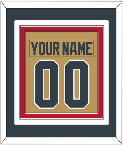 Vegas Nameplate & Number (Back) Combined - Alternate Gold - Premier Tier 4