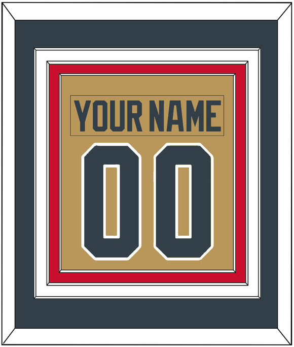 Vegas Nameplate & Number (Back) Combined - Alternate Gold - Triple Mat 4