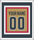 Vegas Nameplate & Number (Back) Combined - Alternate Gold - Triple Mat 4