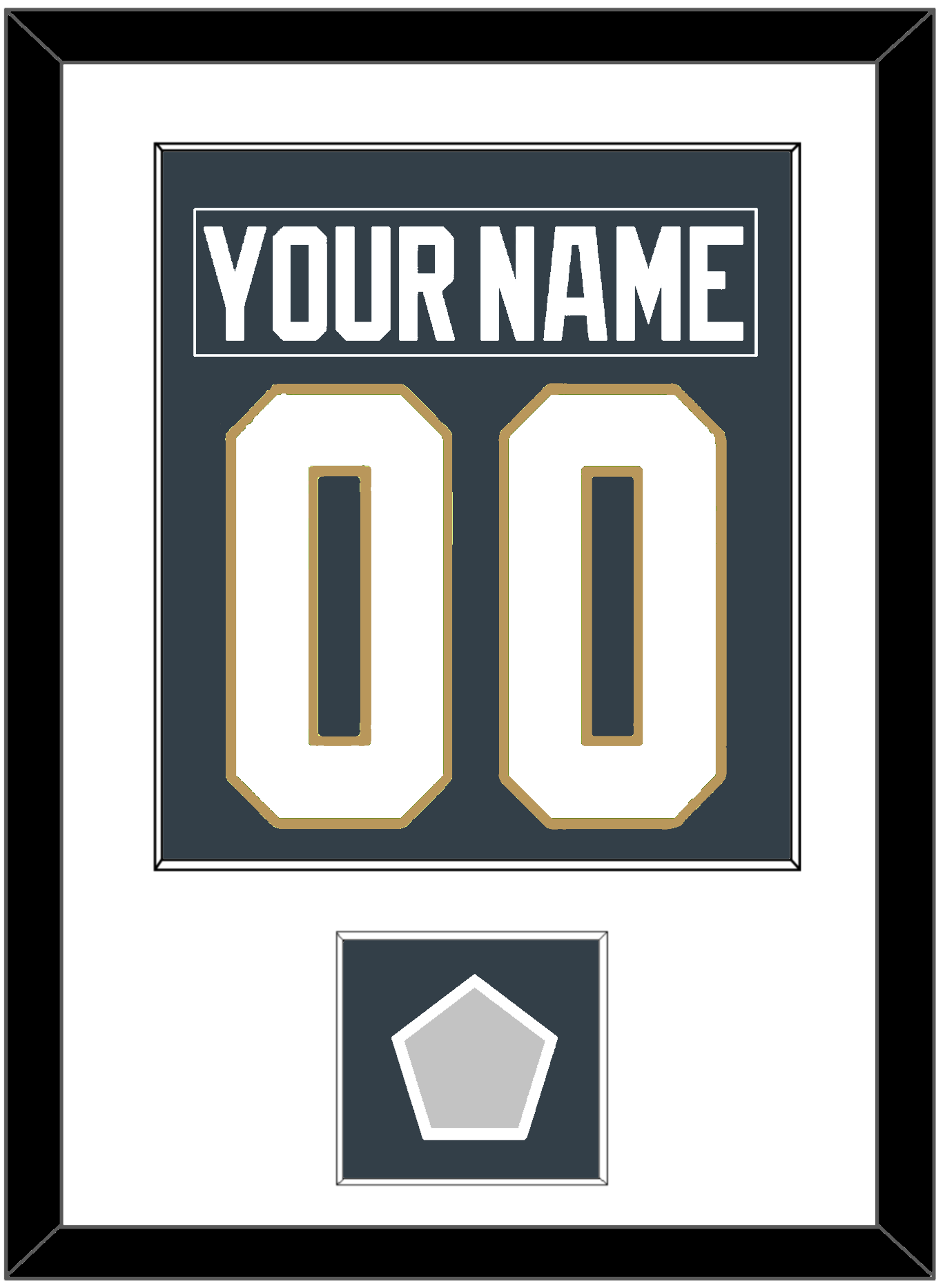 Vegas Nameplate & Number (Back) Combined, With 2023 Stanley Cup Champions Patch - Home Steel Gray - Essential Tier 1