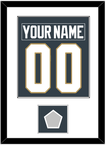 Vegas Nameplate & Number (Back) Combined, With 2023 Stanley Cup Champions Patch - Home Steel Gray - Essential Tier 1