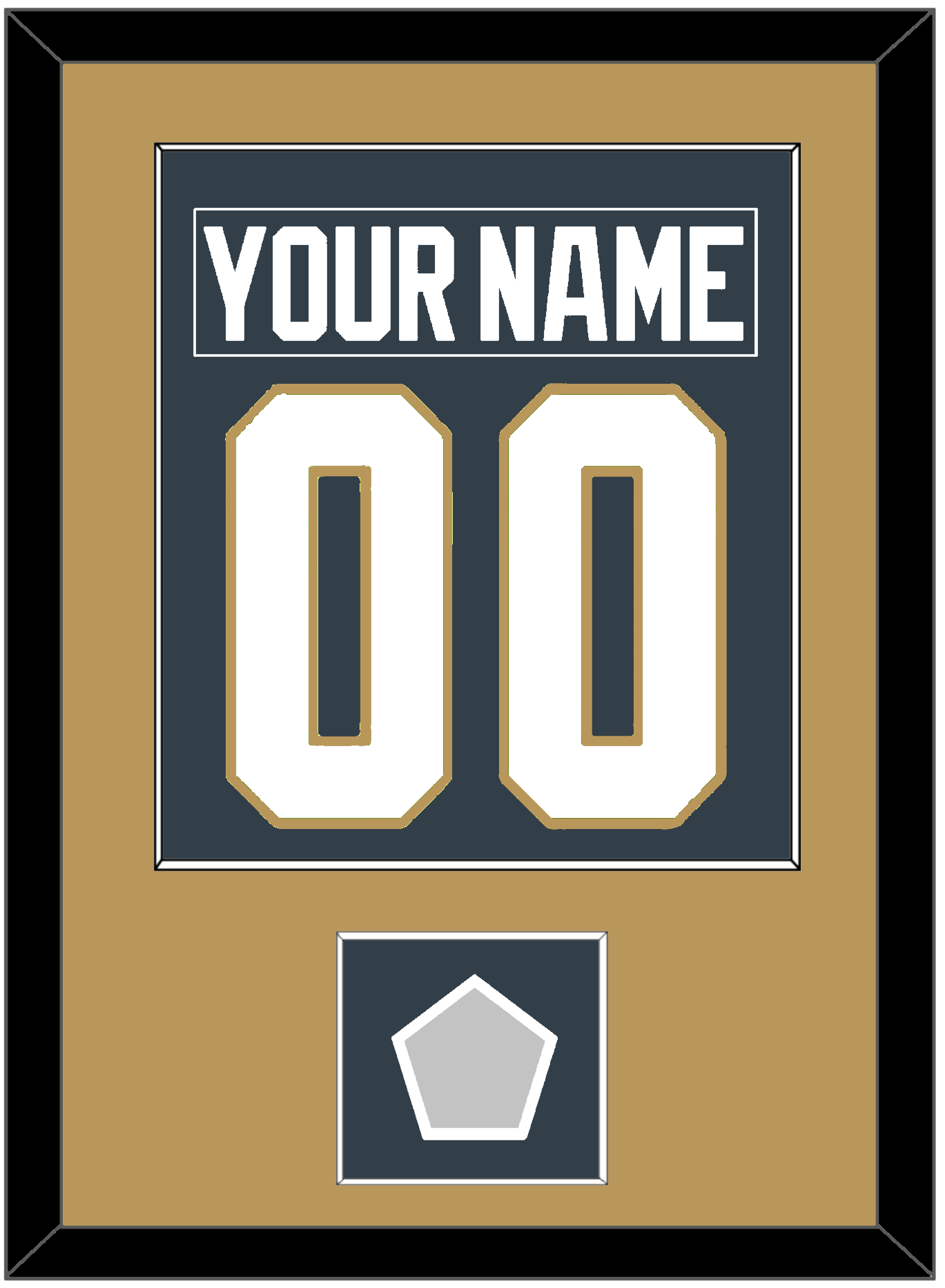 Vegas Nameplate & Number (Back) Combined, With 2023 Stanley Cup Champions Patch - Home Steel Gray - Essential Tier 2