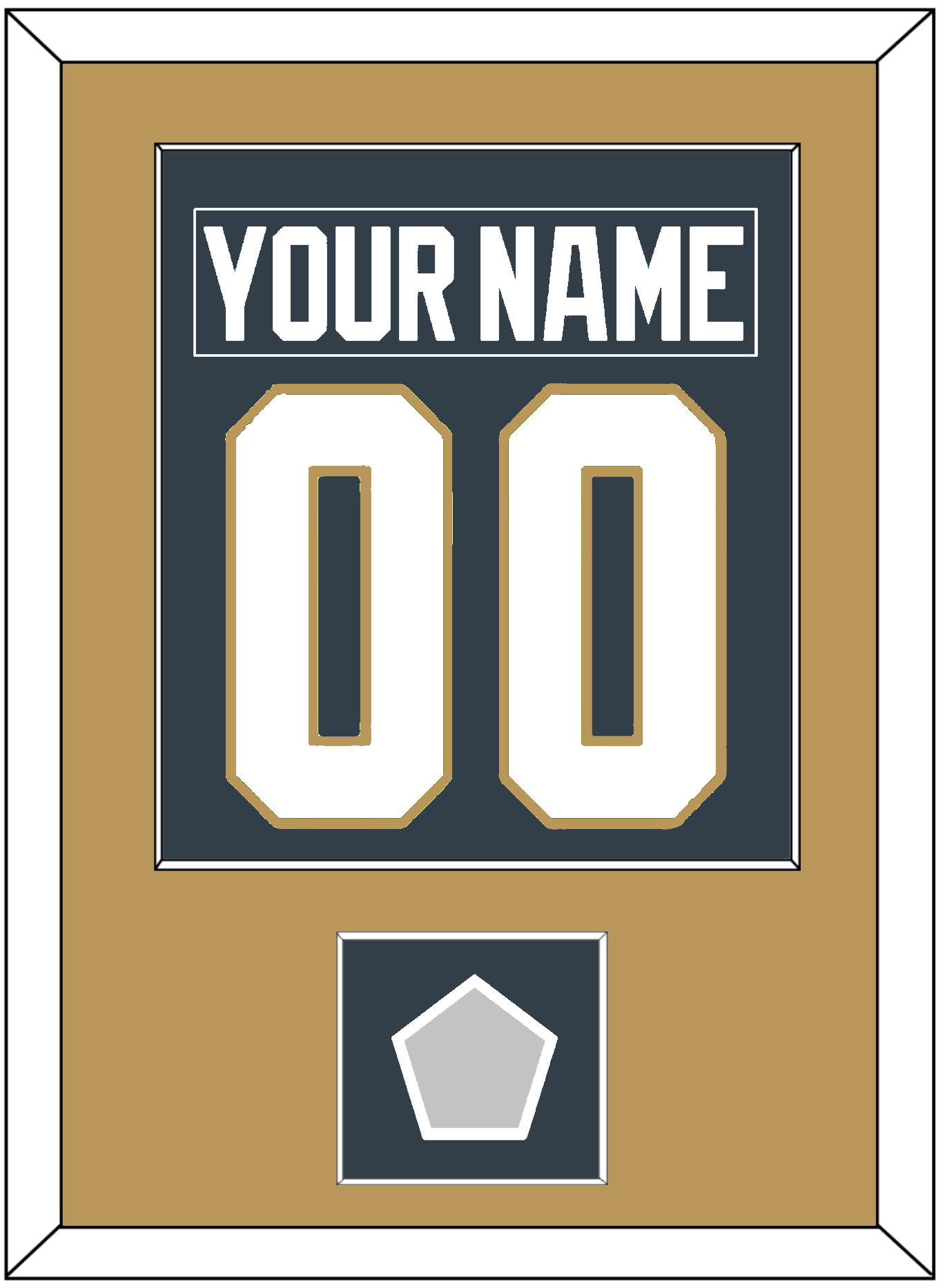 Vegas Nameplate & Number (Back) Combined, With 2023 Stanley Cup Champions Patch - Home Steel Gray - Essential Tier 2
