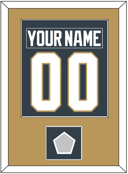 Vegas Nameplate & Number (Back) Combined, With 2023 Stanley Cup Finals Patch - Home Steel Gray - Essential Tier 2