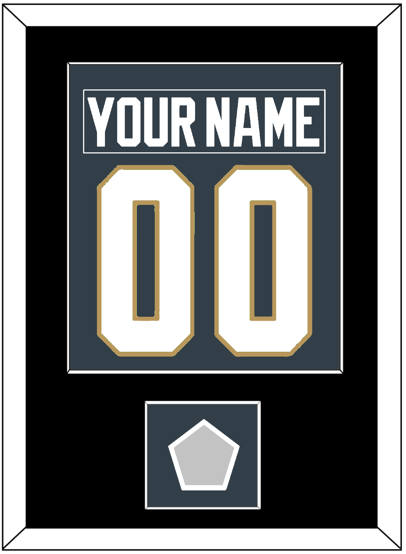 Vegas Nameplate & Number (Back) Combined, With 2023 Stanley Cup Finals Patch - Home Steel Gray - Essential Tier 3