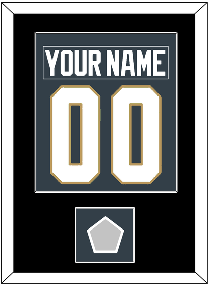 Vegas Nameplate & Number (Back) Combined, With 2023 Stanley Cup Finals Patch - Home Steel Gray - Essential Tier 3