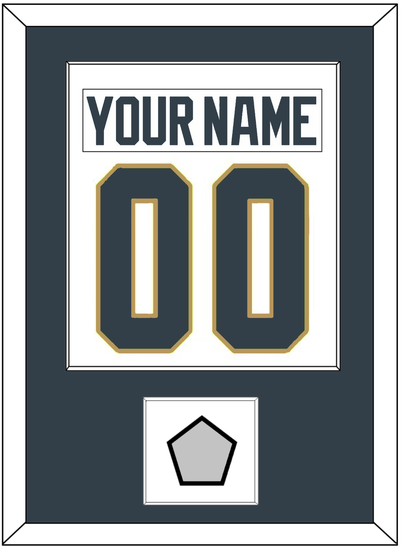 Vegas Nameplate & Number (Back) Combined, With 2023 Stanley Cup Finals Patch - Road White - Essential Tier 1