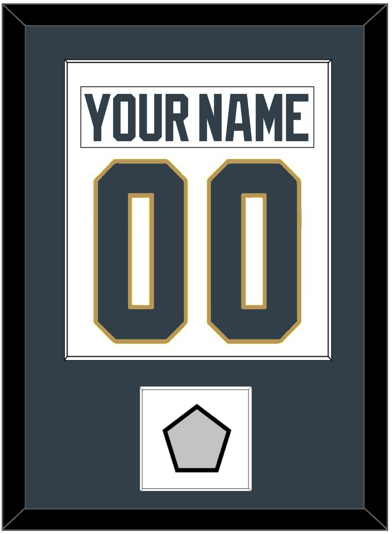Vegas Nameplate & Number (Back) Combined, With 2023 Stanley Cup Champions Patch - Road White - Essential Tier 1