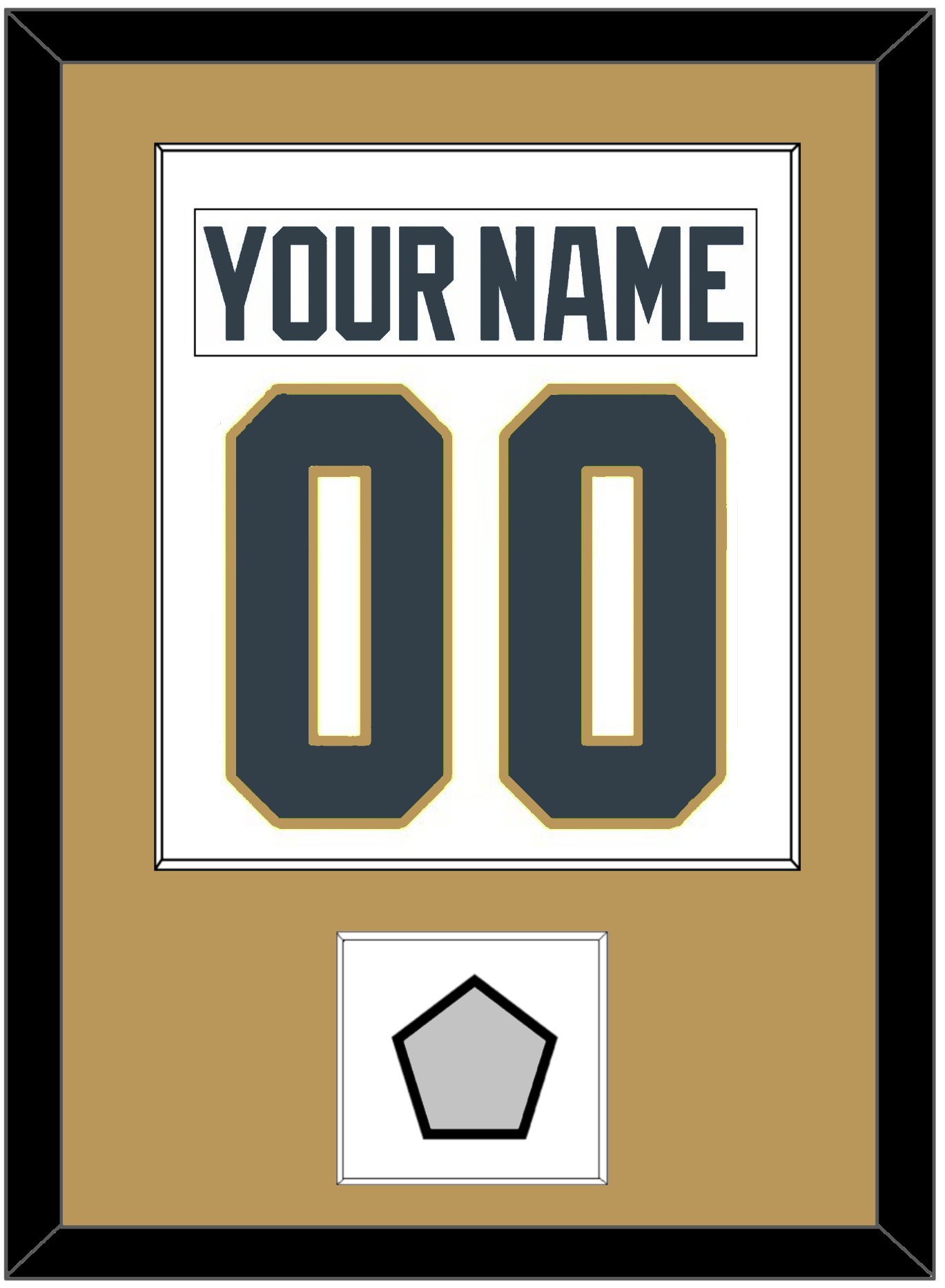 Vegas Nameplate & Number (Back) Combined, With 2023 Stanley Cup Finals Patch - Road White - Essential Tier 2